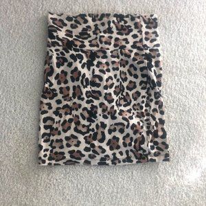 Leopard Print Stretchy Skirt Size Medium
